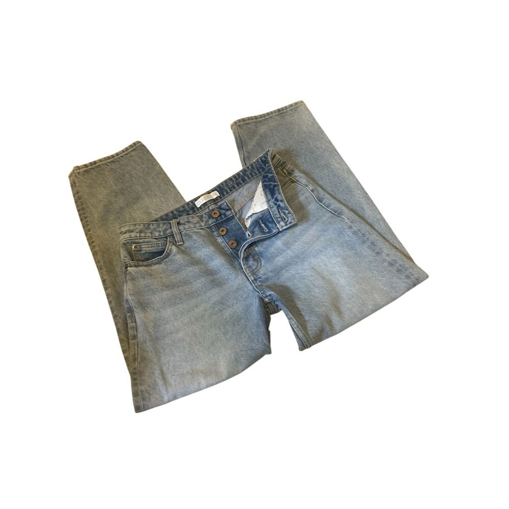 Ryegrass Women’s Light Wash Barrell Leg Relaxed Ankle Jeans Button Fly Size 2